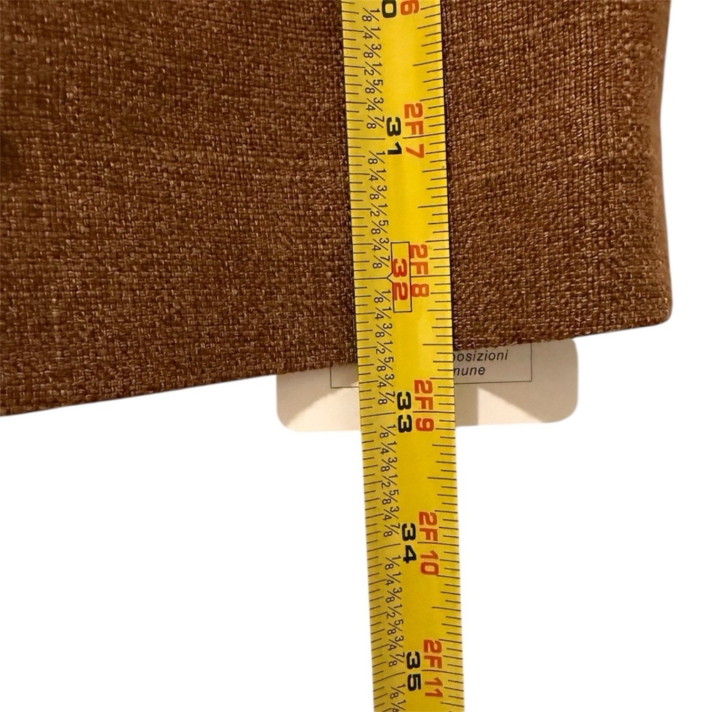 MOTF Womens Mini Dress Large Brown Pearl Trim White Tweed Collar Cuffs - Picture 12 of 13